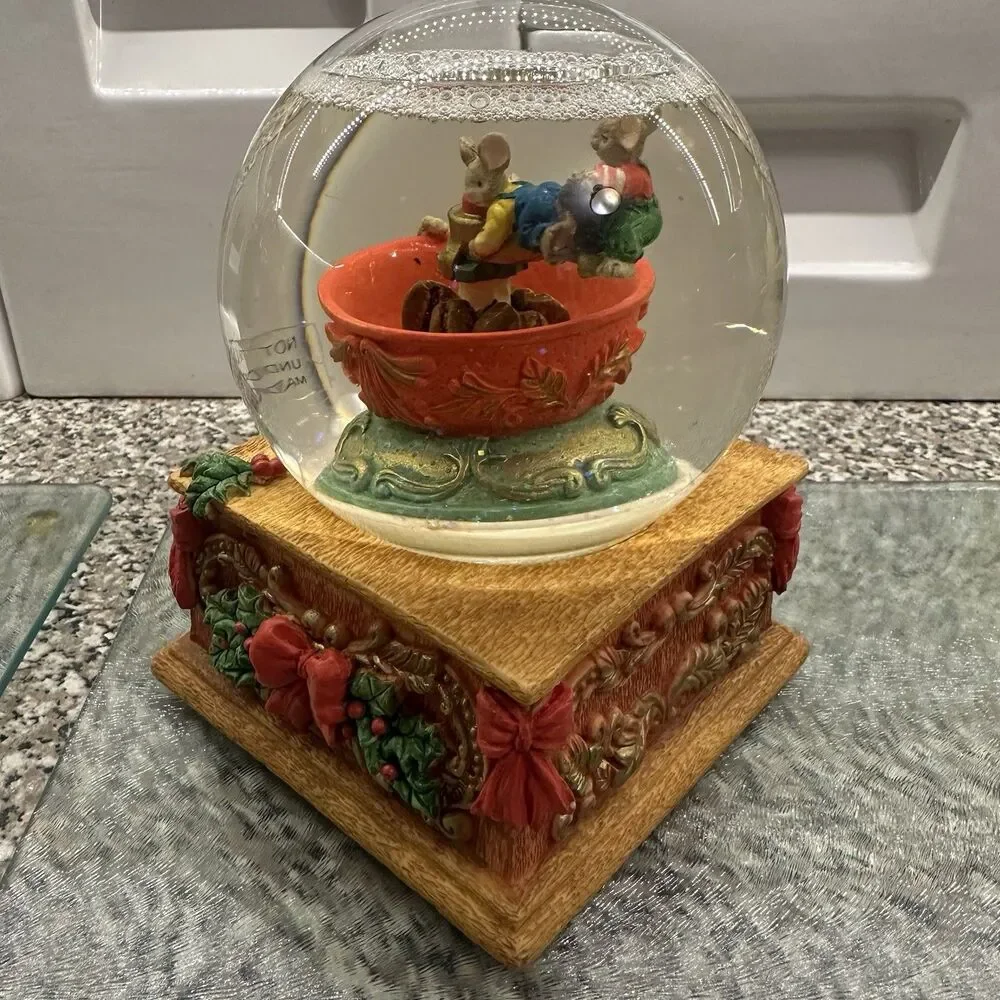 Vintage Stern's Musical Christmas Snow Globe 